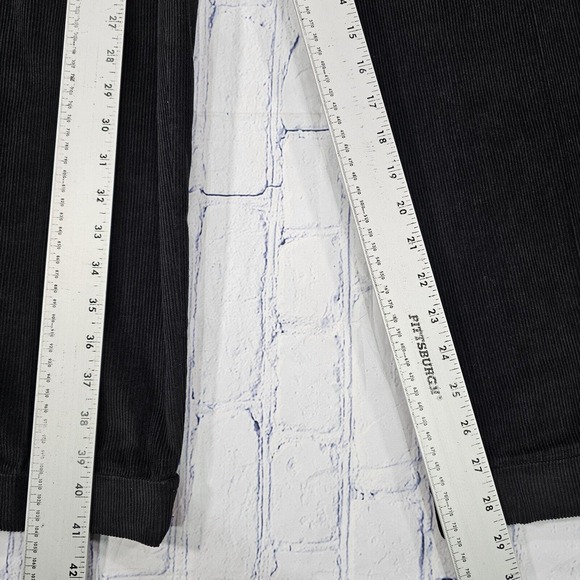 Jos A Bank Executive Collection Black Corduroy Pleated Cuffed Pants MENS 40X29 - Picture 4 of 10